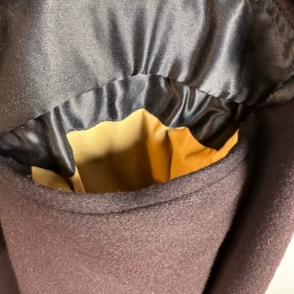 Vintage Wool Cashmere Blend Long Brown Trench Coat Mens Size 48 Reg - Picture 14 of 15